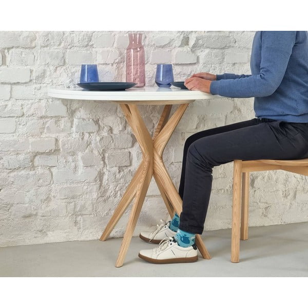 Кръгла сгъваема трапезна маса 45x90 cm Jubi – Ragaba-image-4