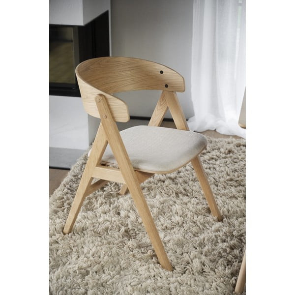 Трапезни столове в комплект от 2 броя в естествен цвят Waterton - Rowico-image-3