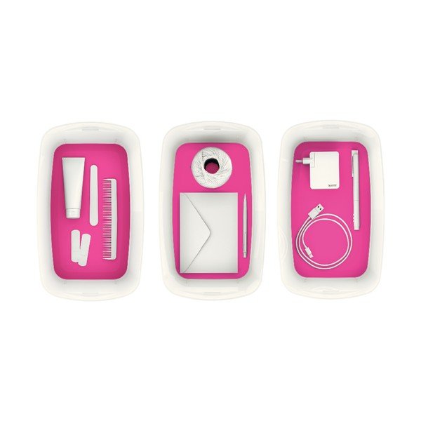 Кутия за съхранение в бяло и розово с капак Office, обем 5 л MyBox - Leitz-image-2