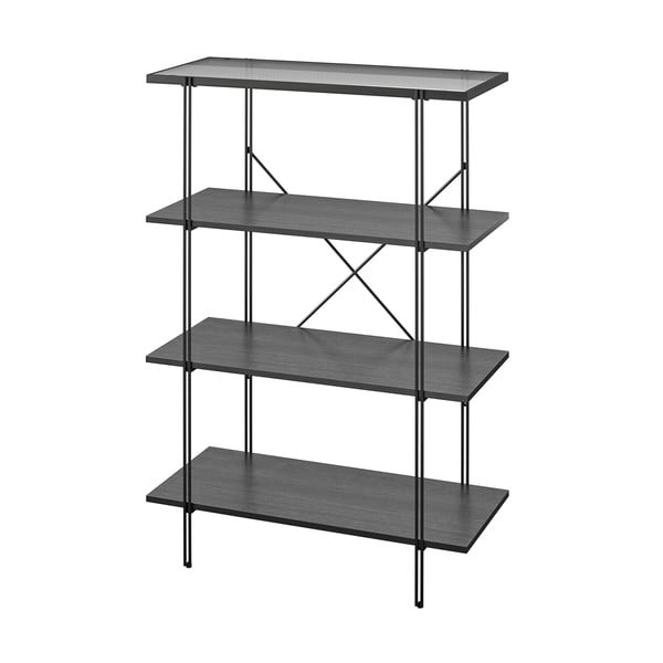 Черна етажерка за книги в дъб 79x117 cm Wainwright - Queer Eye-image-2