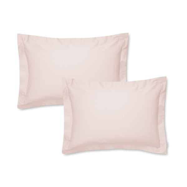 Комплект от 2 розови калъфки за възглавници от памучен сатен Oxford, 50 x 75 cm Cotton Sateen - Bianca