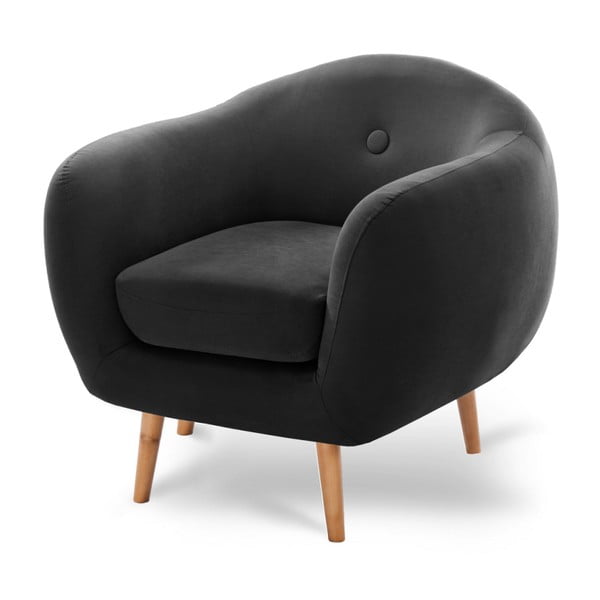 Černé křeslo Scandi by Stella Cadente Maison-image-3