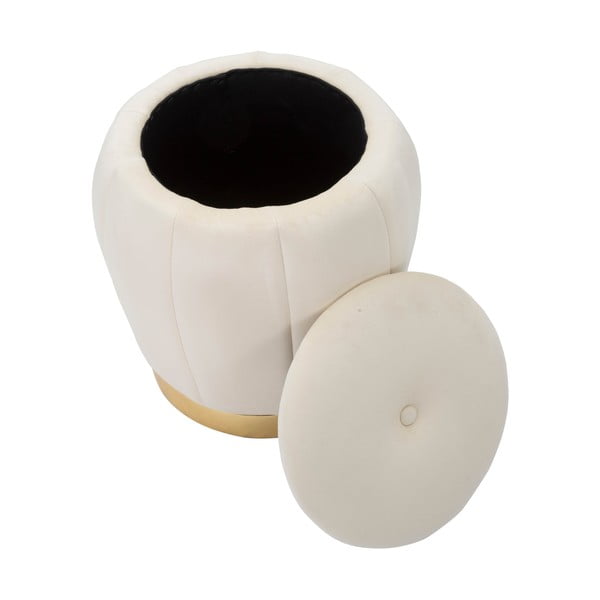 Табуретка от кремаво кадифе Paris - Mauro Ferretti-image-4