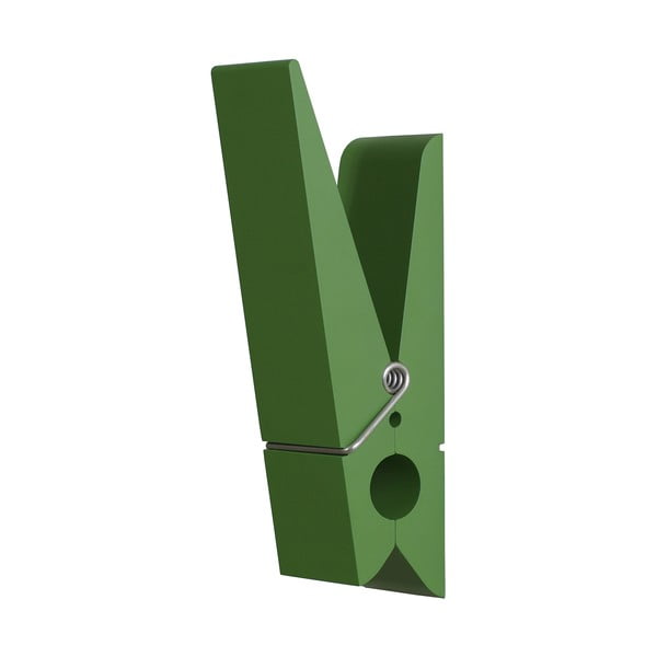 Zelený věšák ve tvaru kolíčku Swab 