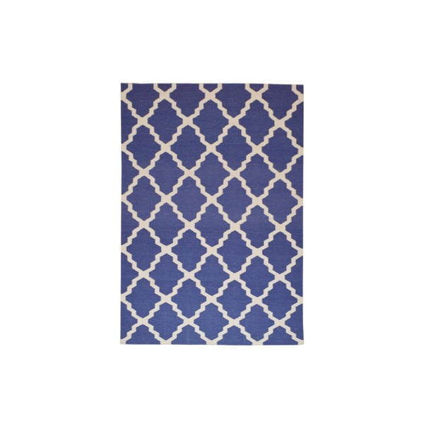 Ručně tkaný koberec Kilim Design Four Blue, 160x230 cm