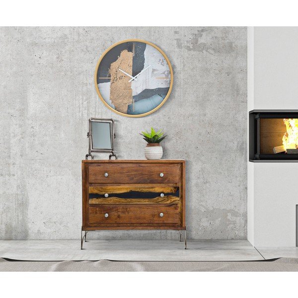 Син стенен часовник Art, ø 60 cm - Mauro Ferretti-image-1