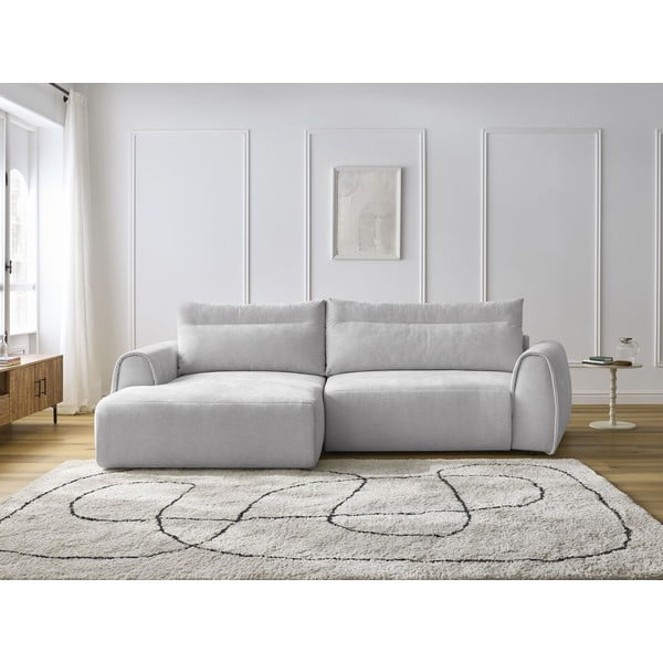 Светлосив ъглов диван Aden – Bobochic Paris-image-1