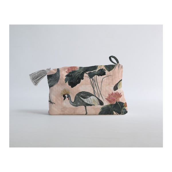 Козметична чанта с памучна смес Flores y Gruas - Madre Selva