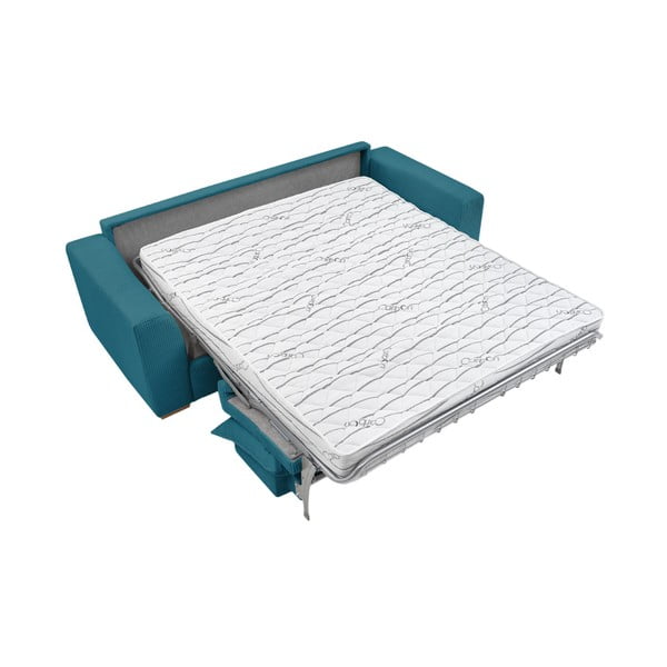 Син разтегателен диван от рипсено кадифе 225 cm Augustin – Bobochic Paris-image-4