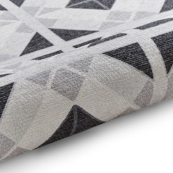 Светлосива/тъмносива пътека подходяща за пране 76x230 cm Victoria Light – Think Rugs-image-3