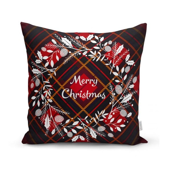 Комплект от 4 коледни калъфки за възглавници и покривка за маса Tartan Christmas - Minimalist Cushion Covers-image-3