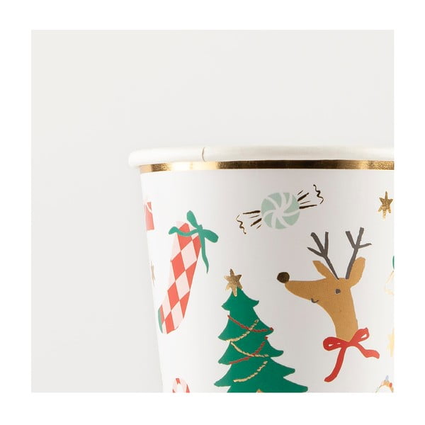 Хартиени чаши за еднократна употреба в комплект от  8 бр. Jolly Christmas – Meri Meri-image-3