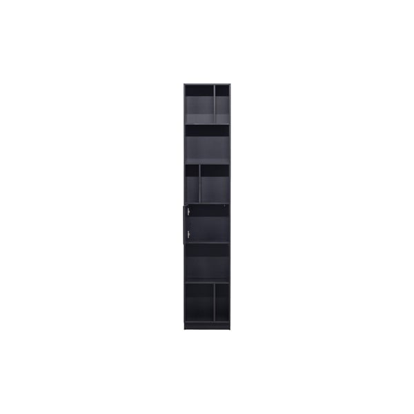 Черен модулен шкаф за книги от борова дървесина 40x210 cm Finca - WOOOD-image-2