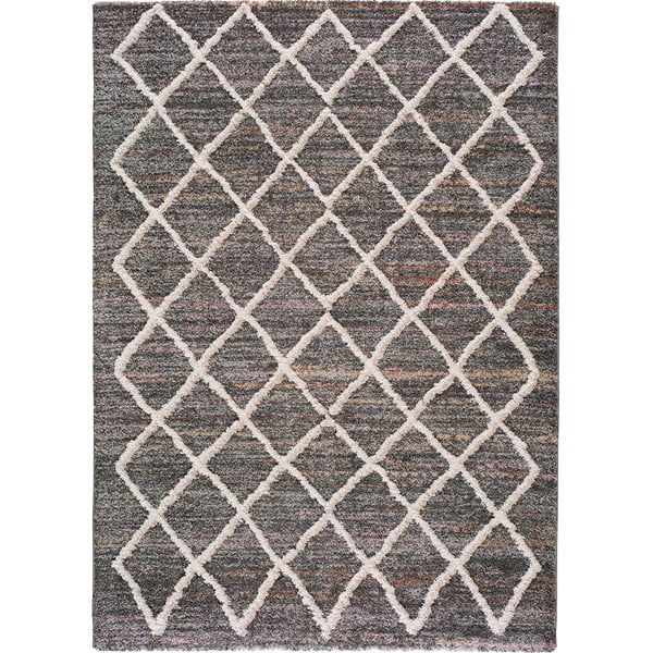 Сив килим Farah Cross, 140 x 200 cm - Universal