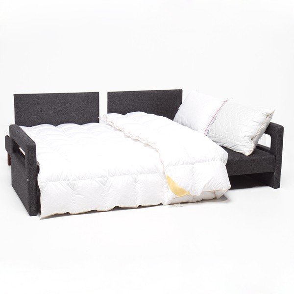 Сив разтегателен диван Hannah Pattern - Balcab Home-image-2