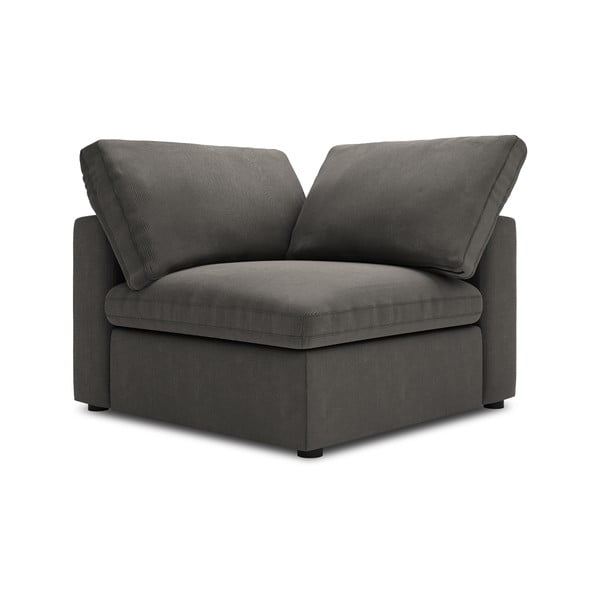 Тъмнокафява двустранна ъглова част на модулен диван от велур Galaxy - Windsor & Co Sofas