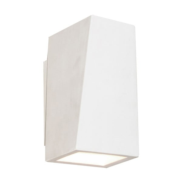 Бяла стенна лампа от гипс Cubic - SULION