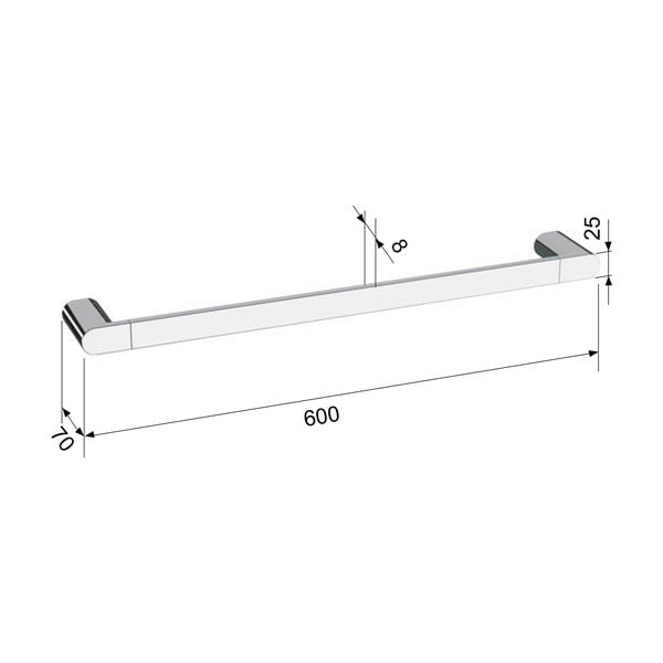 Матово черна стенна месингова поставка за кърпи Flori – Sapho-image-1