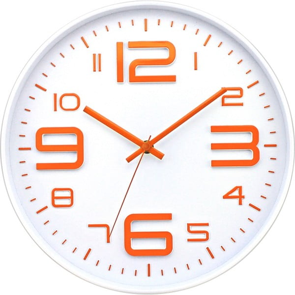 Оранжев часовник с цифри, 30 cm - Postershop