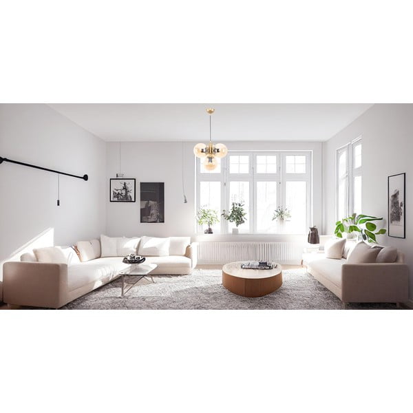 Висяща лампа със стъклен абажур в жълто-златисто ø 15 cm Hector - Squid Lighting-image-1