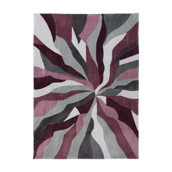 Сив и лилав килим Splinter Purple, 160 x 220 cm - Flair Rugs
