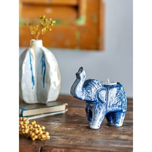 Свещник за чаена свещ от каменна керамика Oliphant – Bloomingville-image-1