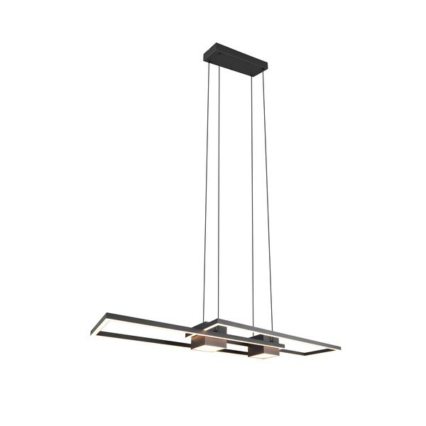 Матово черно затъмняващо се LED висящо осветително тяло с дистанционно управление Albany – Trio-image-3