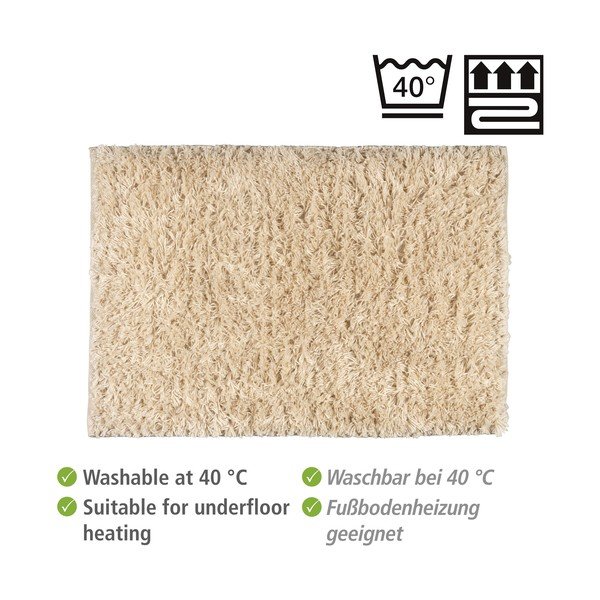 Бежова текстилна постелка за баня 60x90 cm Lanas - Wenko-image-4