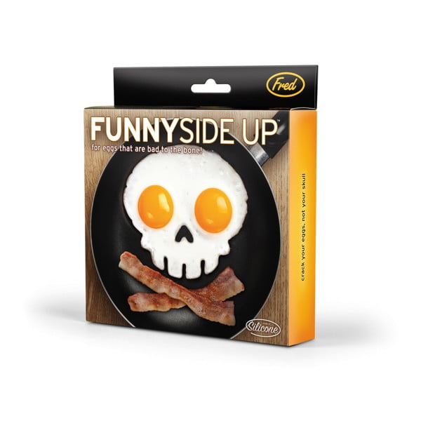 Černá forma na vajíčka ve tvaru lebky Fred Funny Side Up-image-2