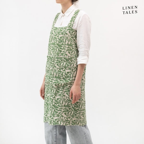 Ленена престилка Evergreen Damask – Linen Tales-image-2
