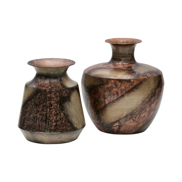 Декоративна ваза от рециклиран метал, ø 30 cm - BePureHome-image-3