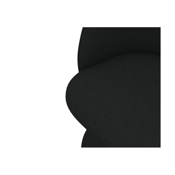 Черен тапициран трапезен стол Maia – Makamii-image-4