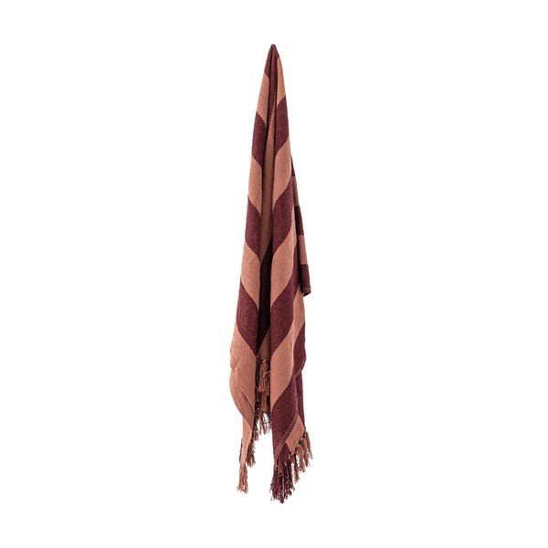 Бордо одеяло от рециклиран памук 130x160 cm Frello – Bloomingville-image-2