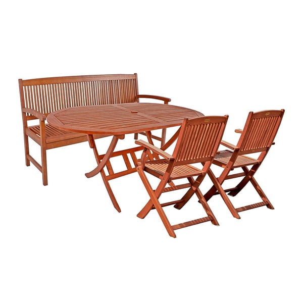 Градинска пейка от евкалиптова дървесина ADDU Стокхолм - Garden Pleasure-image-1