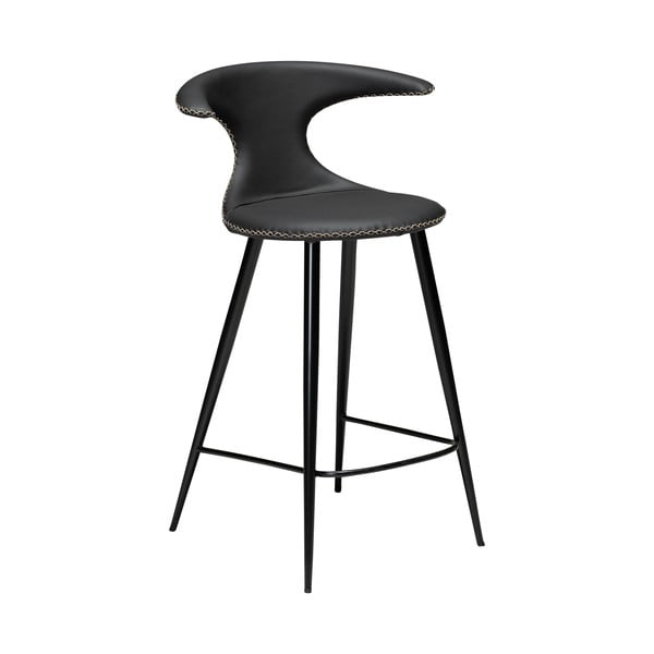 Черен кожен бар стол DAN-FORM Дания , височина 90 cm Flair - DAN-FORM Denmark