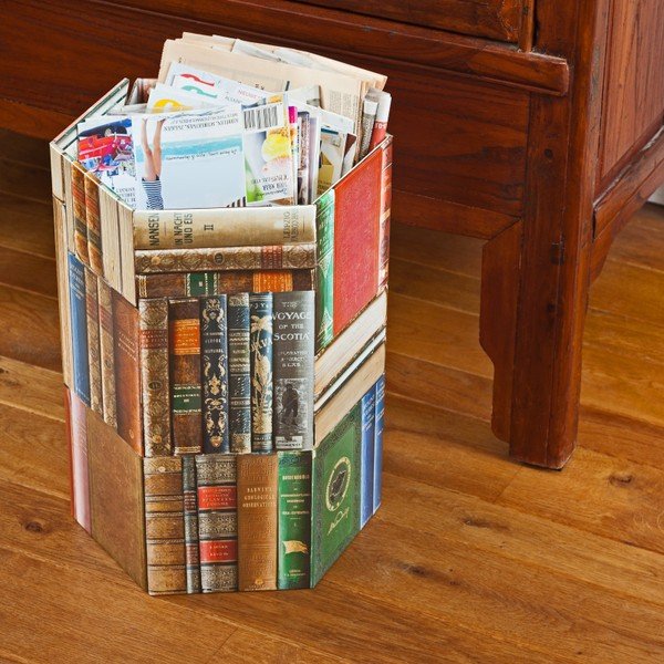 Картонено кошче за отпадъци Книги - Dutch Design-image-1