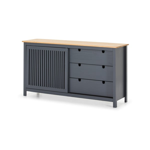 Сив дървен скрин с чекмеджета Bruna - Marckeric-image-3