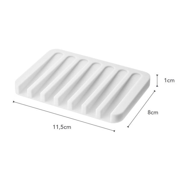 Бяла подложка за сапун Flow - YAMAZAKI-image-2