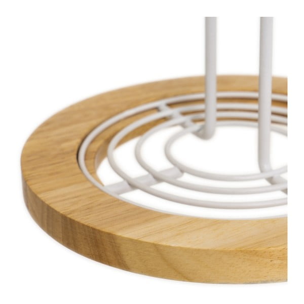 Метална стойка за кухненска хартия в бял и естествен цвят ø 15 cm – Casa Selección-image-3