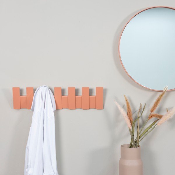 Метална стенна закачалка в цвят сьомга 64 cm Angle – Spinder Design-image-1