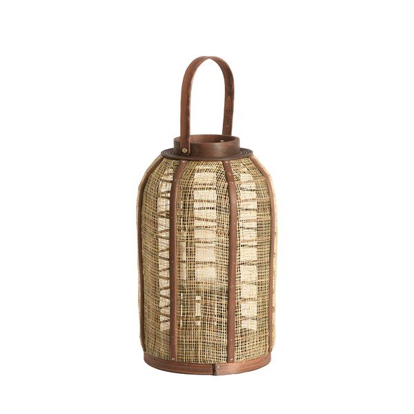 Дървен/текстилен фенер (височина 34,5 cm) Serein – Light & Living