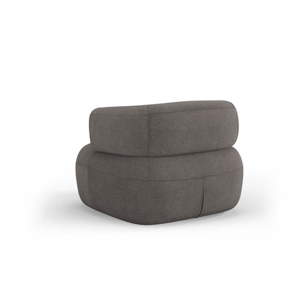 Сиво кресло от плат букле Jenny – Micadoni Home-image-3