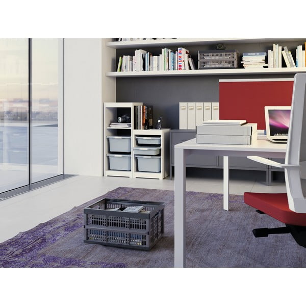 Сива пластмасова кутия за съхранение 47,5x34,5x23,5 cm Folding Crate – KIS-image-1