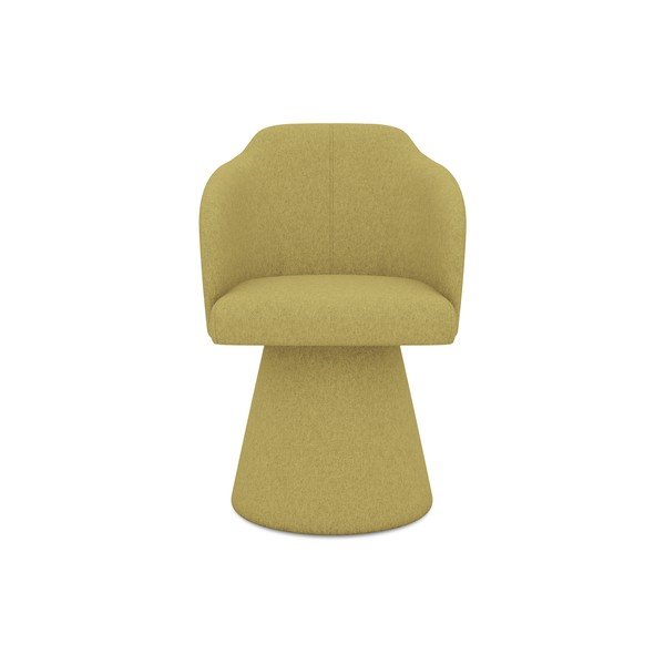 Жълт тапициран трапезен стол Kanoa – Makamii-image-1