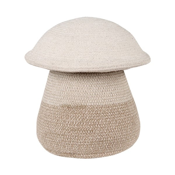 Бежова текстилна детска кошница за играчки ø 33x38 cm Mama Mushroom – Lorena Canals