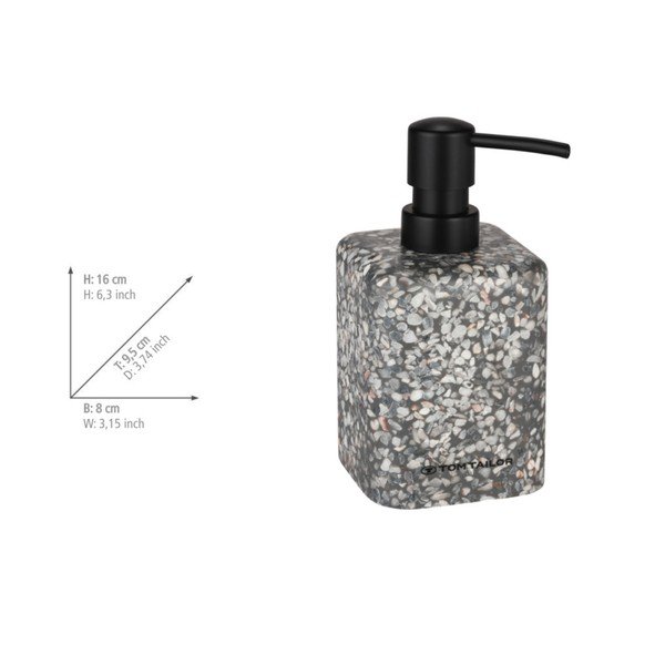 Сив диспенсер за сапун от полиресин 270 ml Tom Tailor T-Terrazzo – Wenko-image-4