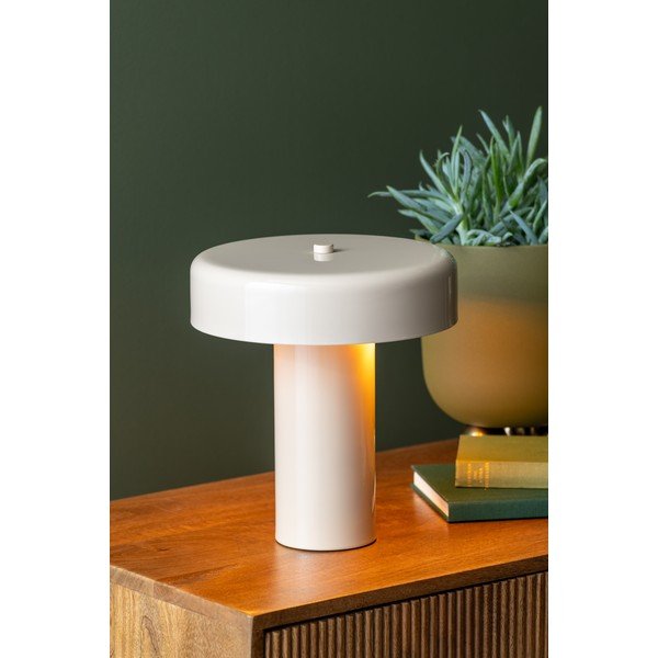 Бежова метална настолна лампа (височина 26 cm) Riqueza Palo – Leitmotiv-image-1