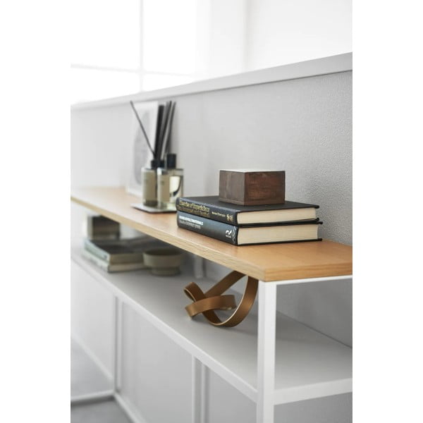 Конзолна маса от декор от ясен в бял и светлокафяв цвят 20,5x126 cm Tower – YAMAZAKI-image-4