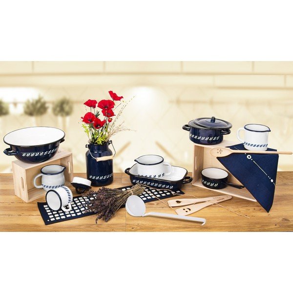 Синя емайлирана тенджера , 0,6 л - Orion-image-1