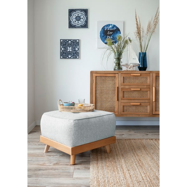 Светлосива табуретка за крака Dazzling Daisy - Miuform-image-3